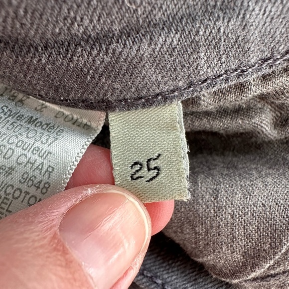 Rag & Bone The Skinny Distressed in Charcoal Gray Jeans Size 25 - Picture 9 of 15